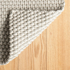 Two-Tone Handwoven Rope Doormat - Gray/Ivory, 2' x 3'