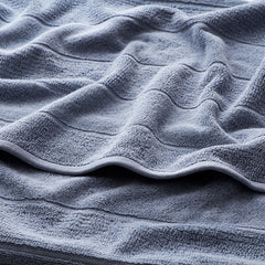 Textured Stripe Washcloths, Set of 2 - Blue Mist