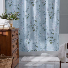 Wispy Meadow Premium Smooth Wrinkle-Free Sateen Shower Curtain - Blue Multi