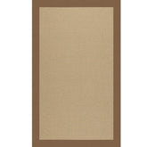 Sunbrella Narrow Stripe Bordered Indoor/Outdoor Rug - Cocoa, 3' x 5'