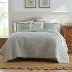 Tira Geo Reversible Quilted Sham - Green, King