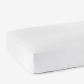 Classic Smooth Sateen Solid Fitted Bed Sheet - White, King