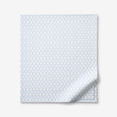 Feliciana Geo Garment Washed Cotton Percale Flat Bed Sheet - Blue Multi, Queen