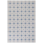 Modern Plaid Washable Rug - Blue, 2' 6" x 8' Runner