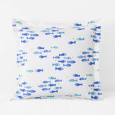 Summer Prints Classic Cool Cotton Percale Sham - Fish Swim, Euro