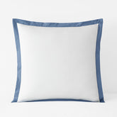 Solid Border Classic Cool Cotton Percale Sham - Slate Blue, Euro