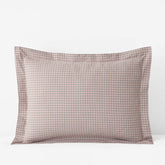 Classic Stripes and Plaids Cool Yarn-Dyed Cotton Percale Sham - Mini Check Brown, Standard