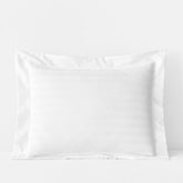Dobby Stripe Classic Smooth Wrinkle-Free Sateen Sham - White, Standard