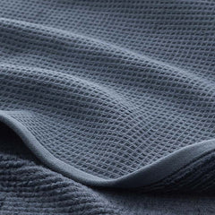 Waffle Bath Towel - Denim Blue