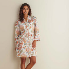 Printed Voile Women's Kimono Robe - Wild Bloom, M/L