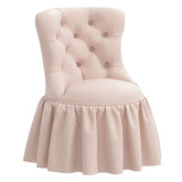 Velvet Ruffle Chair - Blush