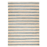Moana Stripe Handwoven Jute Rug - Blue, 3' x 5'