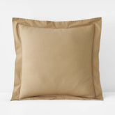 Solid Garment Washed Cotton Percale Sham - Wheat, Euro