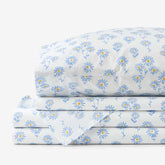 Isadora Classic Cool Cotton Percale Bed Sheet Set - Flower, King