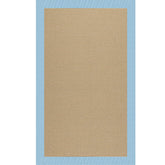 Sunbrella Narrow Stripe Bordered Indoor/Outdoor Rug - Light Blue, 2' 6" x 8' Runner