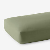 Classic Ultra-Cozy Cotton Velvet Flannel Fitted Bed Sheet - Willow Green, Twin XL