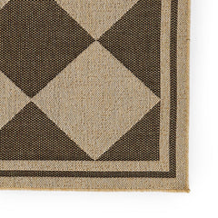 Diamond Checkered Outdoor Rug - Black, 3' x 5'