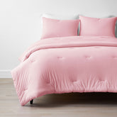 T-Shirt Soft Jersey Knit Comforter Set - Pink, King/Cal King