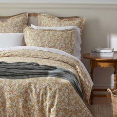 Joyful Floral Classic Smooth Sateen Comforter - Gold, Twin/Twin XL