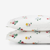 Ditsy Dahlia Classic Cool Cotton Percale Pillowcase Set - White Multi, Standard