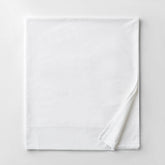 Premium Smooth Organic Cotton Sateen Flat Bed Sheet - White, Twin/Twin XL