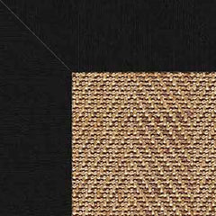 Sunbrella Herringbone Bordered Indoor/Outdoor Rug - Black, Swatch