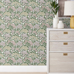Garden Removable Wallpaper - Green, Swatch