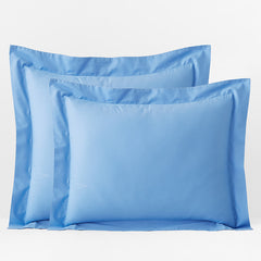 Classic Cool Organic Cotton Percale Solid Sham - Ocean Blue, Standard