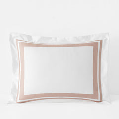 Double Border Premium Smooth Supima® Cotton Wrinkle-Free Sateen Sham - Rose, King