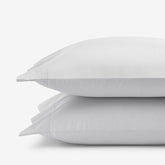 Premium Cool Supima® Cotton Percale Pillowcase Set - Pearl Gray, King