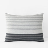 T-Shirt Soft Jersey Knit Stripe Yarn-Dyed Sham - Gray Multi, King