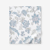 Sonita Premium Smooth Sateen Flat Bed Sheet - Blue/Ivory, Twin/Twin XL
