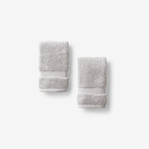 Sterling Supima® Cotton Washcloths, Set of 2 - Silver Mist