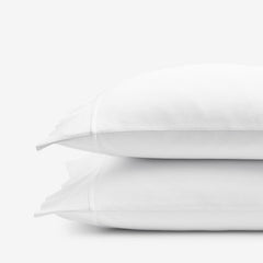 T-Shirt Soft Jersey Knit Pillowcase Set - White, Standard