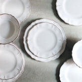 Rustica Antique White Melamine Dinner Plates, Set of 4 - White