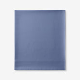 Premium Smooth Supima® Cotton Wrinkle-Free Sateen Flat Bed Sheet - Blue Dusk, Deep Pocket King