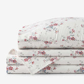 Rupa Premium Smooth Sateen Bed Sheet Set - Cream Multi, Full