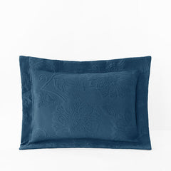 Putnam Cotton Matelassé Pillow Cover - Navy