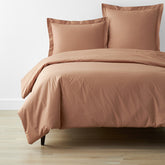 Classic Cool Cotton Percale Bed Duvet Cover - Clay, Full/Queen