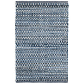 Denim Stone Blue Handwoven Cotton Rug - Denim, 5' x 8'