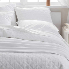 Waffle Quilted Sham - White, Standard