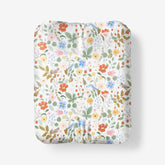 Strawberry Fields Classic Cool Cotton Percale Fitted Bed Sheet - White Multi, Queen