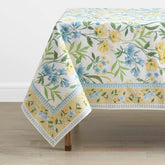 Garden Floral Cotton Tablecloth - Gardenia Mist, 70 in. x 108 in.