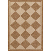 Diamond Checkered Outdoor Rug - Natural, 8' x 10'