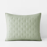 Pintuck Quilted Sham - Light Sage, Standard