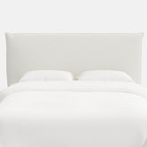 Sutton Textured Linen Headboard - White, Queen