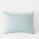 Solid Border Classic Cool Cotton Percale Sham - Pale Blue, Standard
