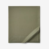 Classic Cool Cotton Percale Flat Bed Sheet - Olive Green, Twin/Twin XL