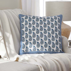 Jiya Reversible Decorative Square Pillow Cover - Blue Multi, 20 in. x 20 in.