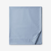 Classic Smooth Rayon Made From Bamboo Sateen Flat Bed Sheet - Misty Blue, Queen